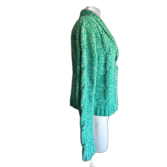 Mudd Green Cable Knit Soft Cardigan Sweater M - Picture 6 of 8